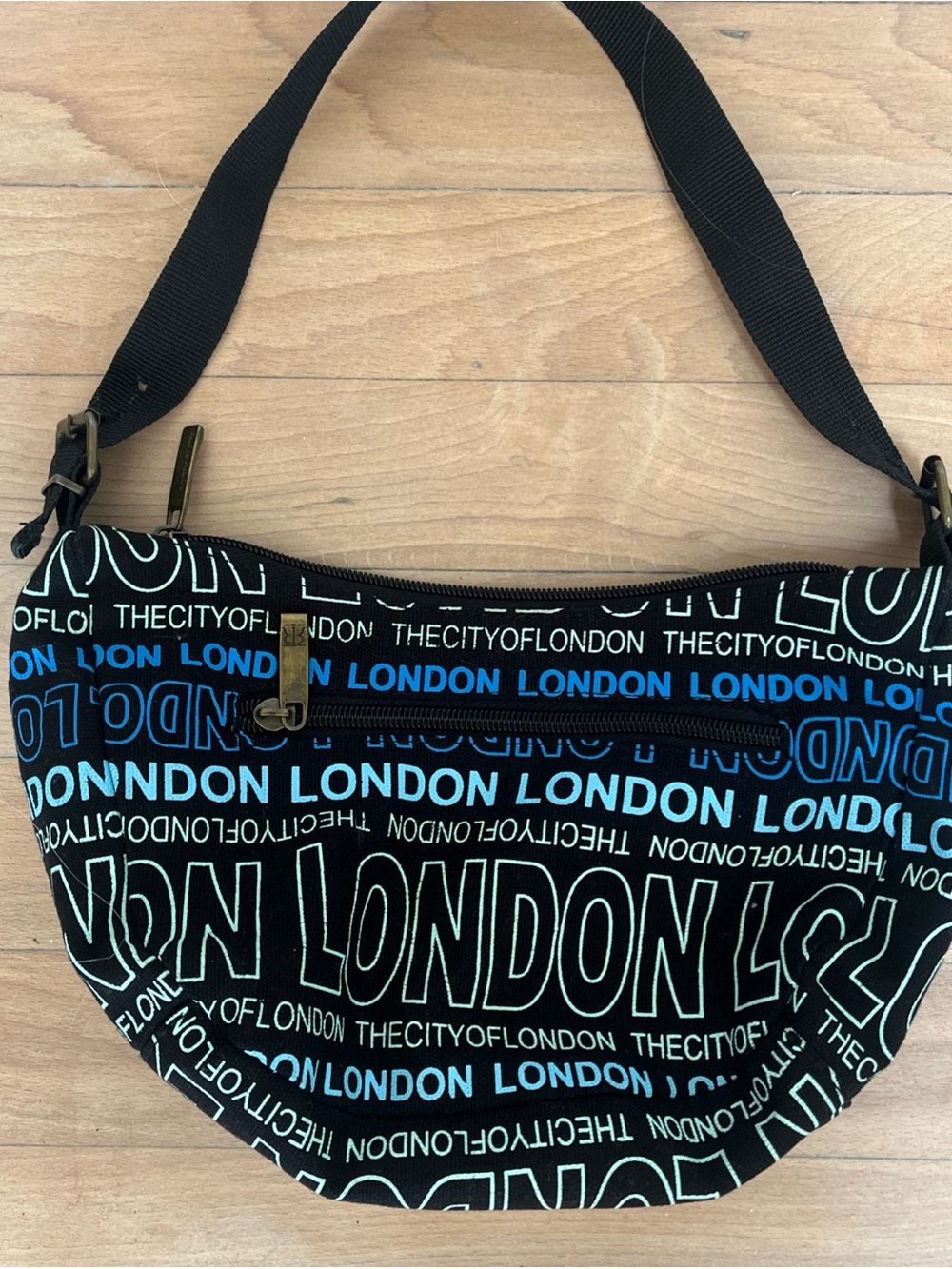 Robyn Ruth Black and Blue London Print Bag Travel